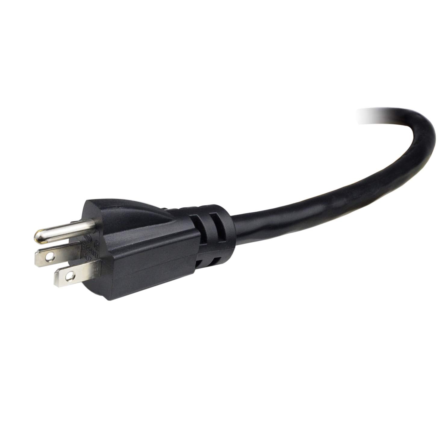 PINFOX 6ft Heavy Duty Power Supply Cord 12AWG NEMA 5-15 Male-to-Male, Black, Model 720643025917
