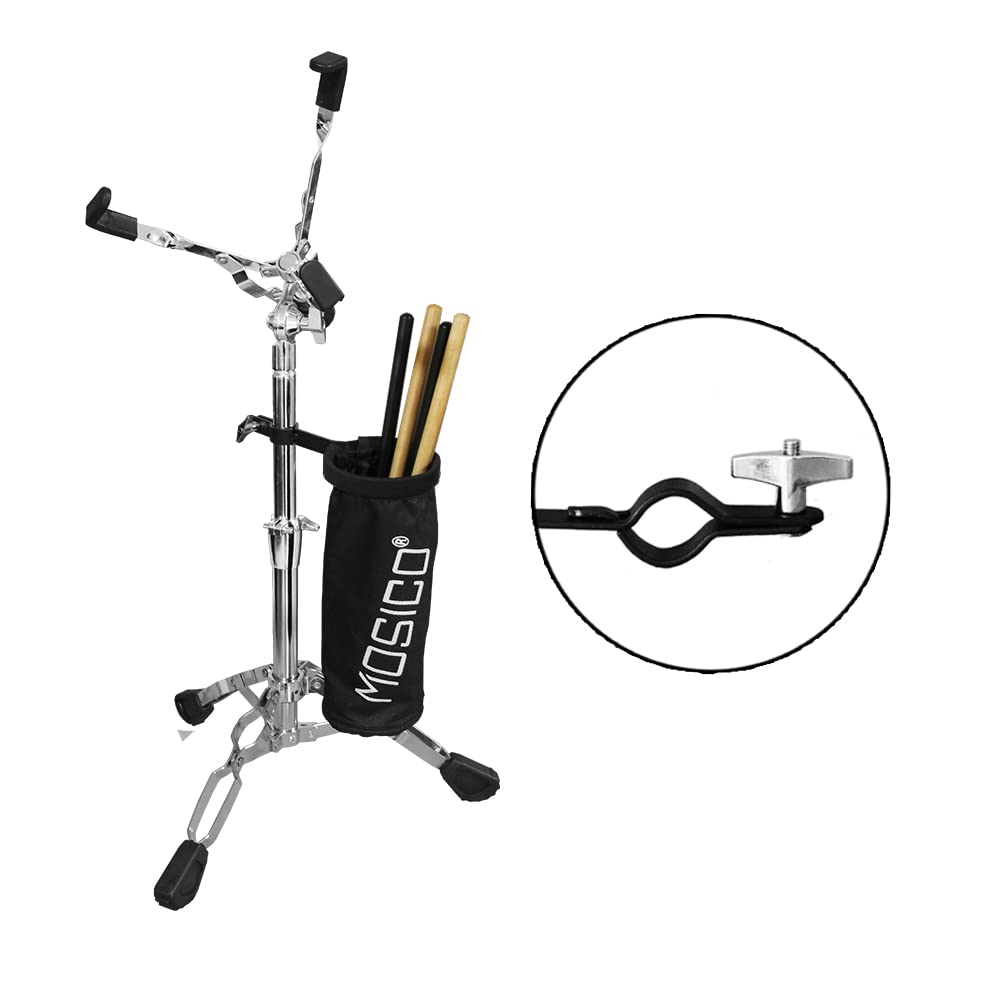 Mosico Snare Drum Stand Height Range 13.40 23 Inches For 10'' 14'' Snare Drum With Drumstick Holder Snare Stand For Beginners