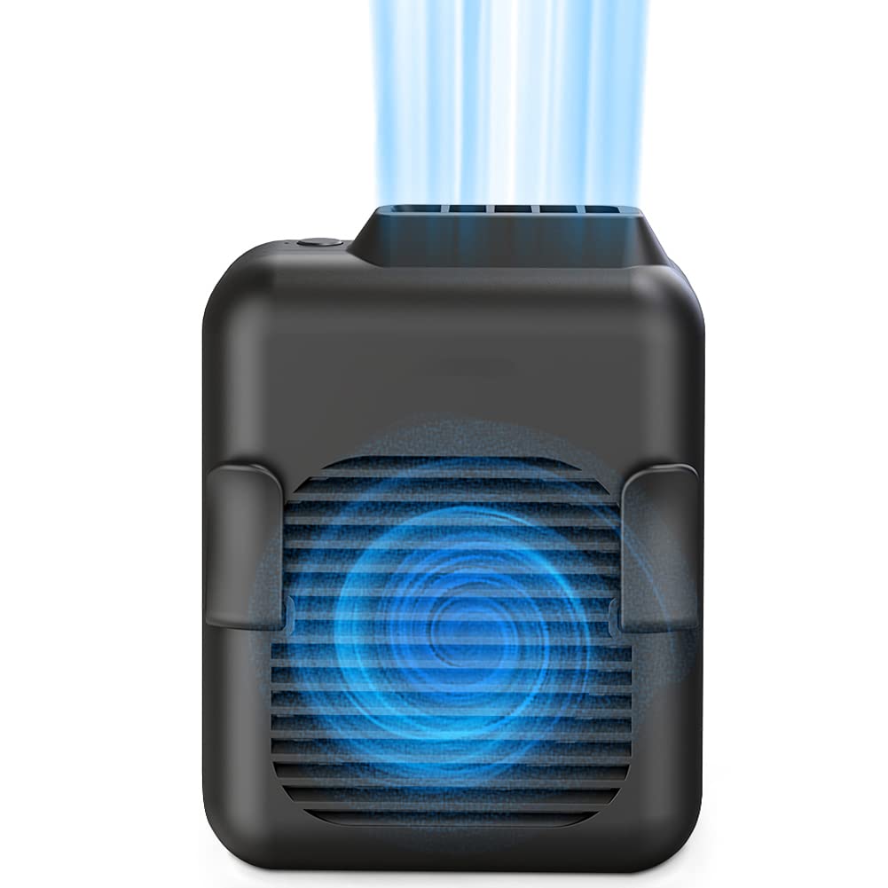 Slenpet Portable Waist Clip Fan, 6000Mah Battery Operated Necklace Fan, 23 Hours Working Time, 3 Speeds, 5100Rpm Strong Airflow