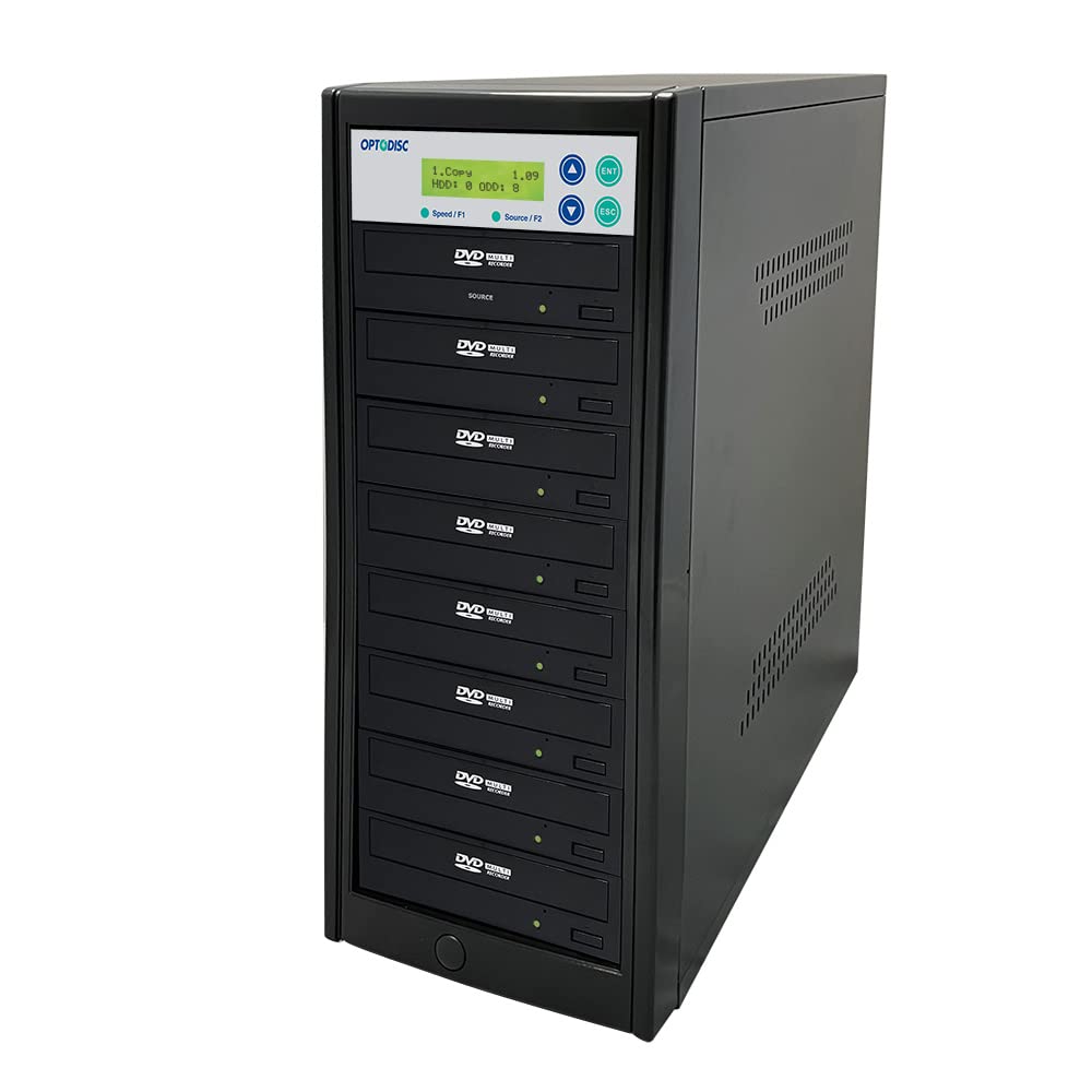Optodisc 1 To 7 24X Burner M Disc Support Cd Dvd Duplicator   Standalone Copier Duplication Tower Opto S7T Dvd Bk