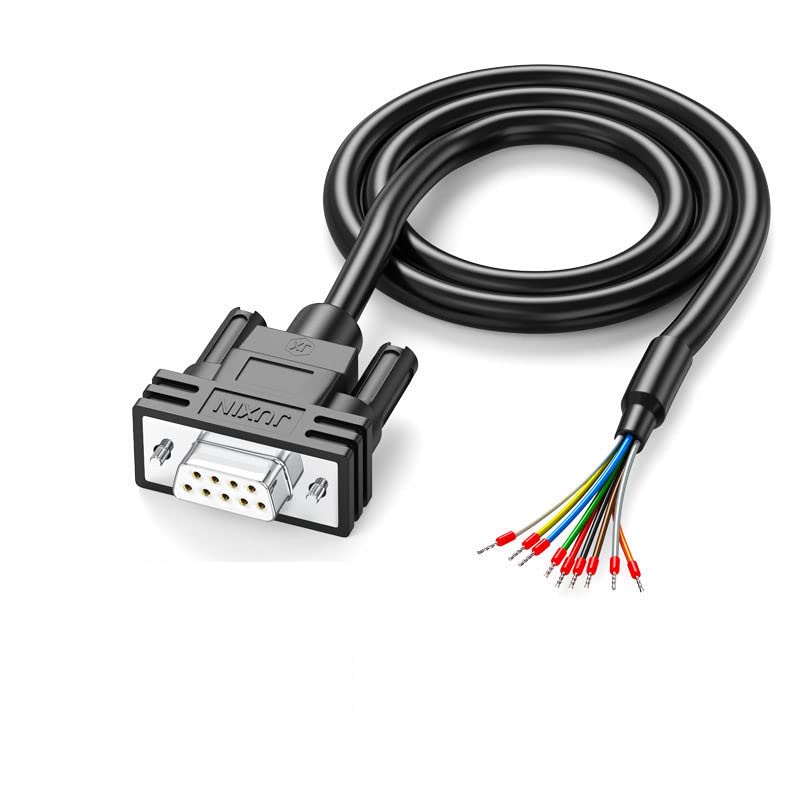 Juxinice Db9 Connector Rs232 Serial Cable,Db9 Female To Bare Wire,D Sub 9 Pin Connector Rs232 To Bare Wire Cable,9 Wire All Prov