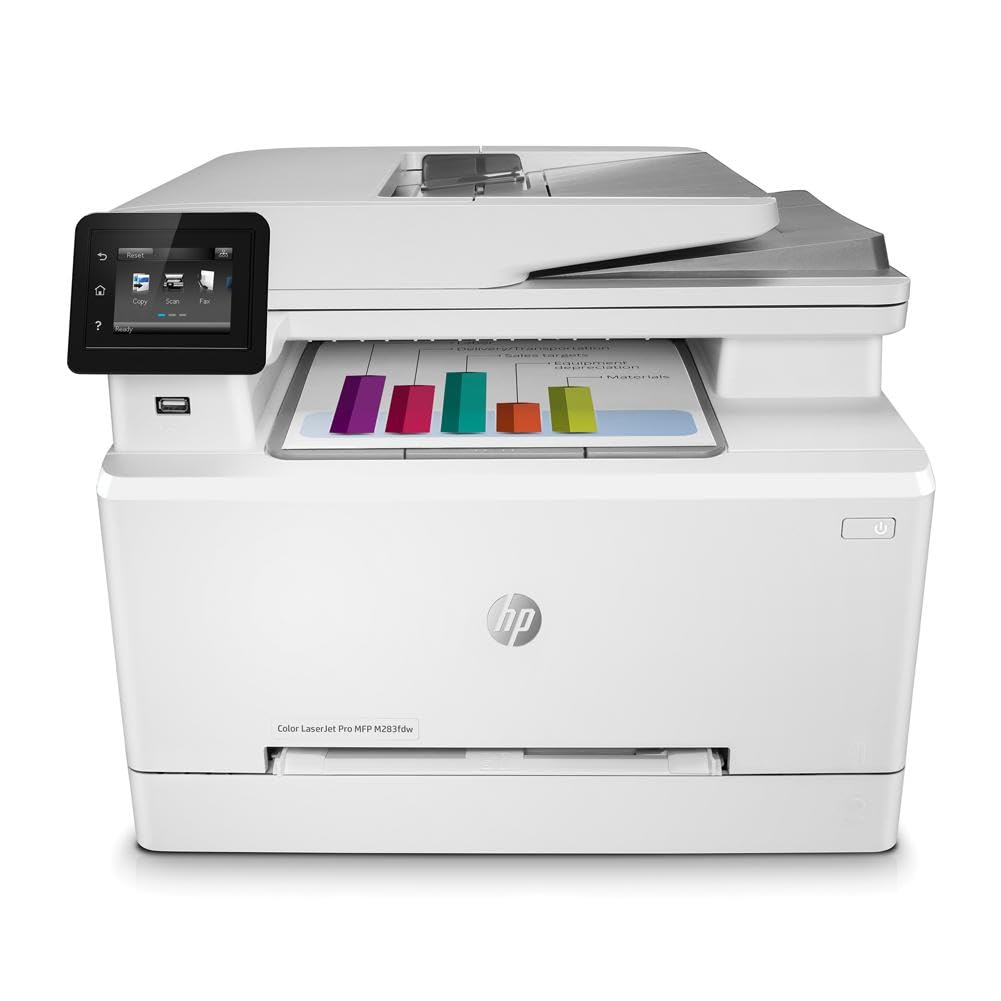 Hp Color Laserjet Pro M283Fdw Wireless All In One Laser Printer, Remote Mobile Print, Scan & Copy, Duplex Printing, Works With A