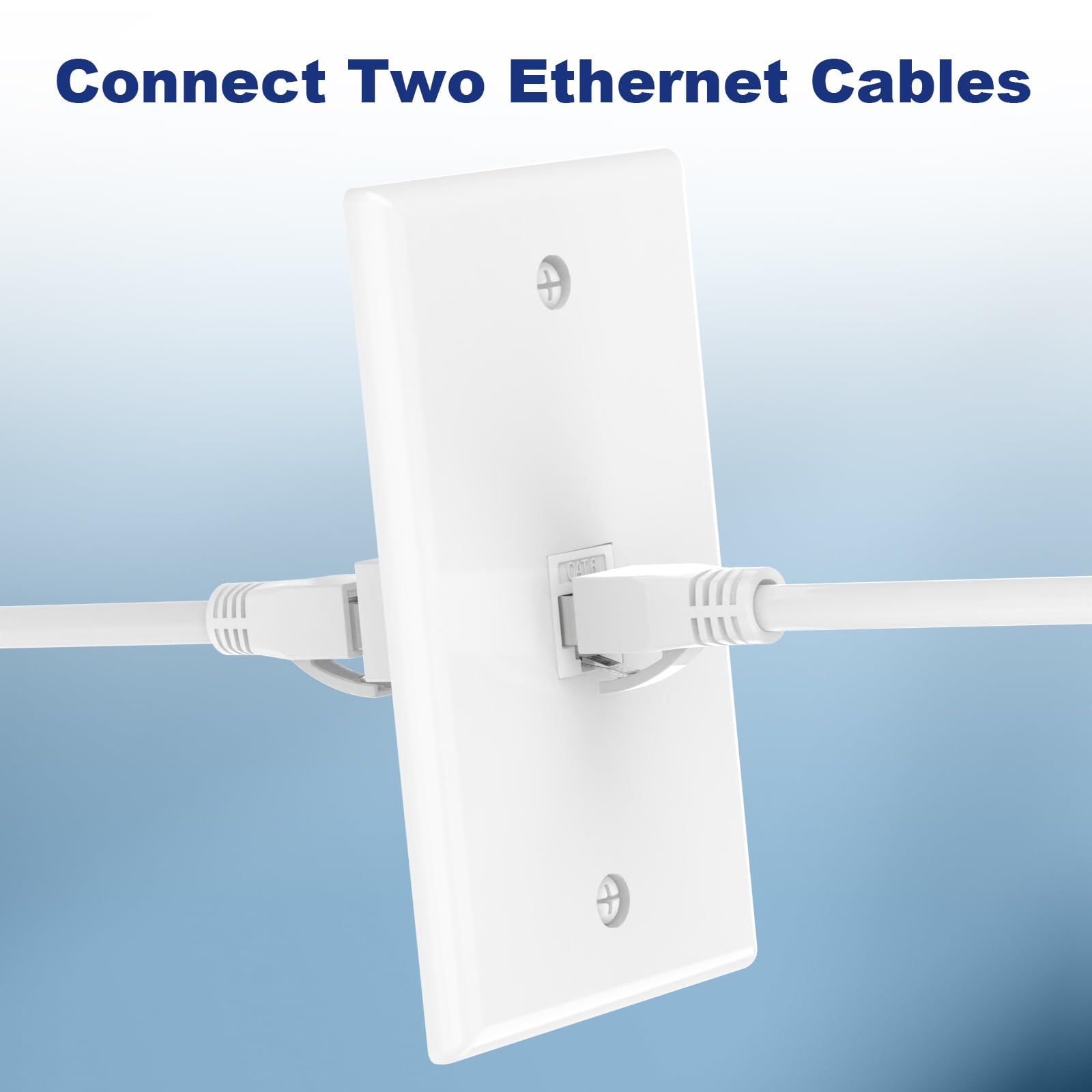 Vce Ethernet Wall Plate (Ul Listed), 1 Port Cat6 Female To Female Wall Jack, Keystone Wall Plate With Rj45 Keystone Inline Coupl