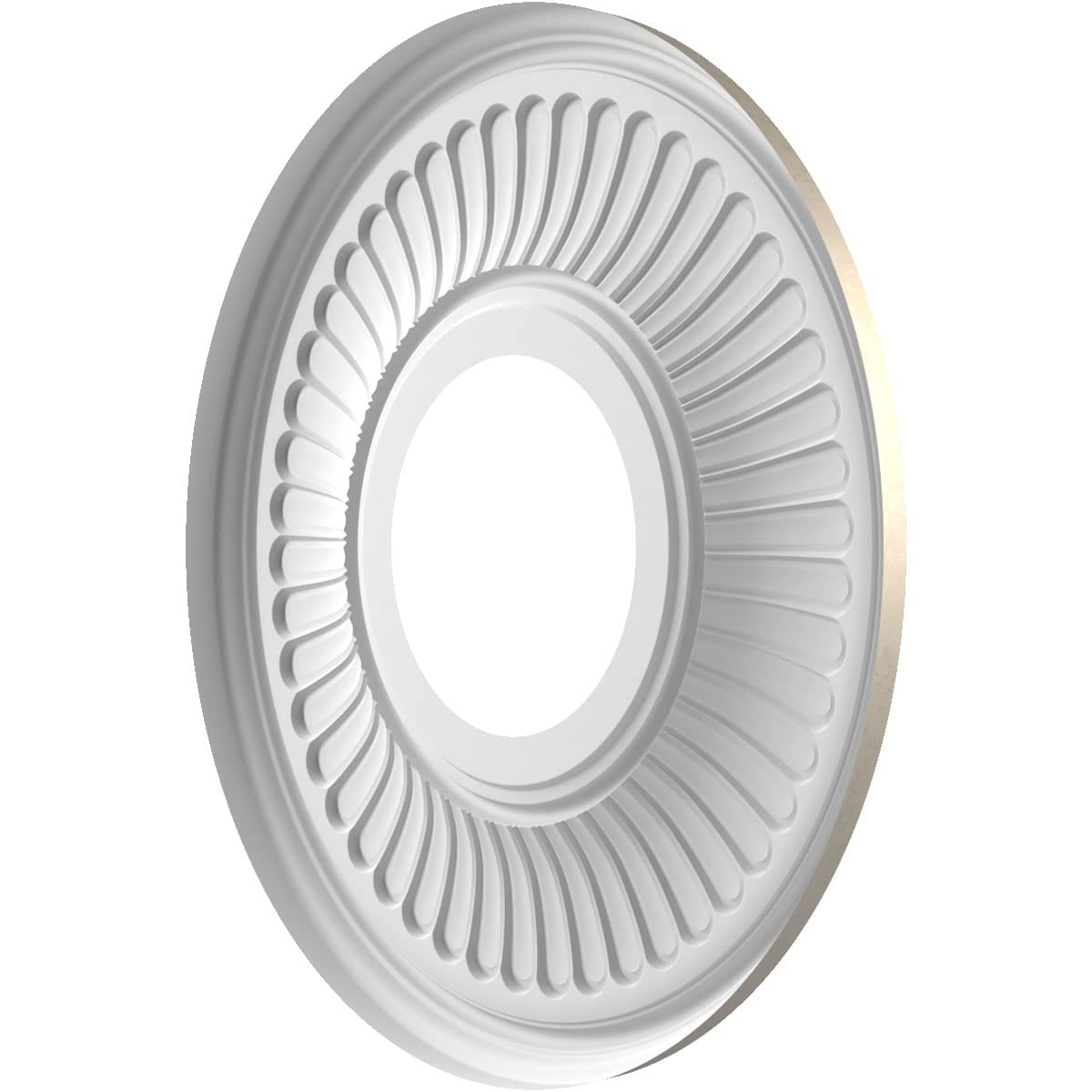 Ekena Millwork Cmp10Becsv Berkshire Thermoformed Pvc Ceiling Medallion (Fits Canopies Up To 4 1/2), 10Od X 3 1/2Id X 3/4P, Metal