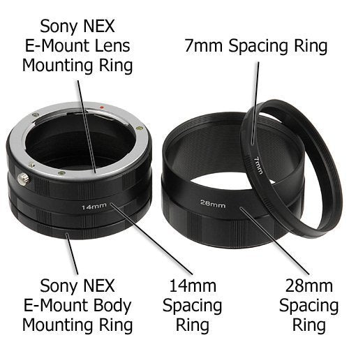 Fotodiox Macro Extension Tube Set Compatible With Sony E Mount Cameras For Extreme Macro Photography