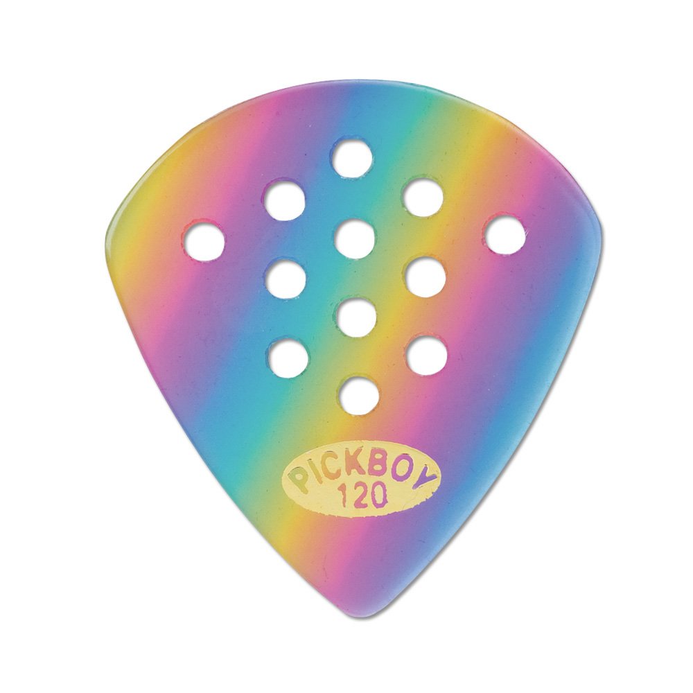 Pickboy Pos-a-Grip, Jazz, Rainbow, Cellulose, 1.20mm, 10 picks