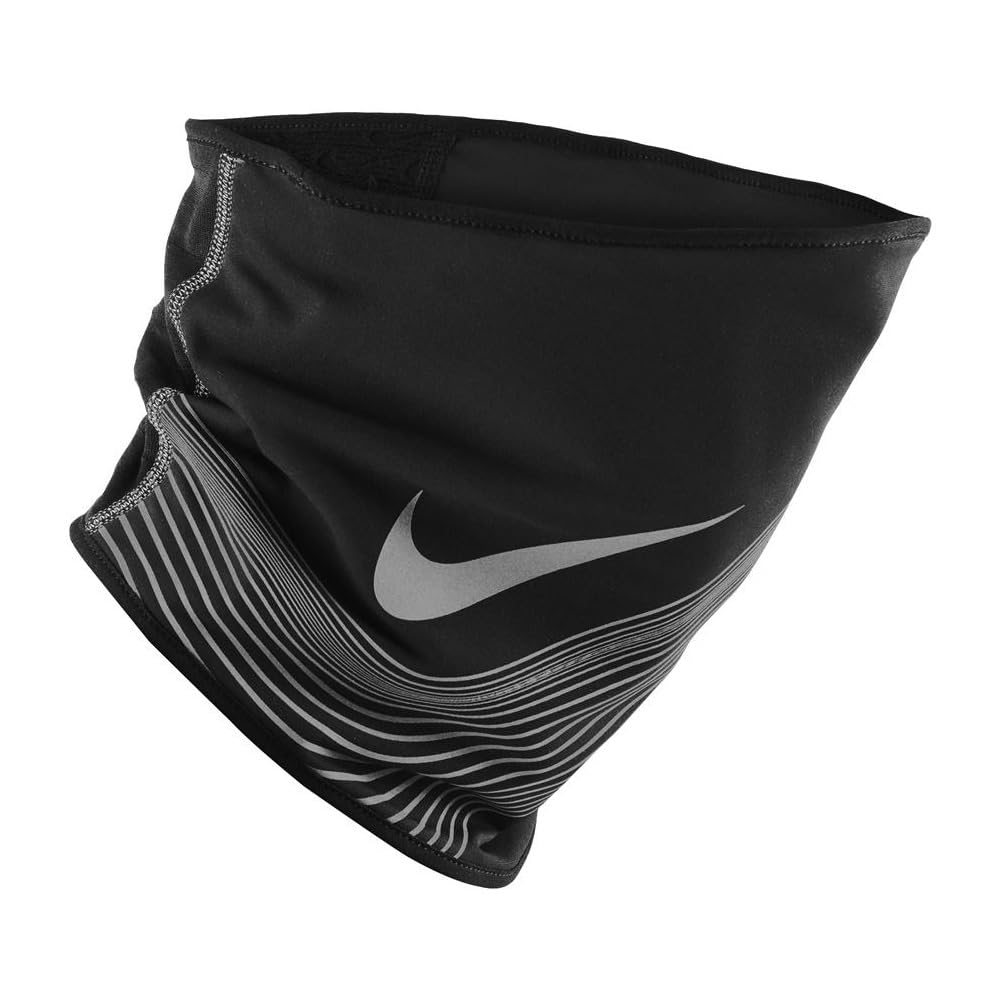 Nike Rn4028082 Black/Silvers/M Carta Football 360 Thermafit Neck Warmer, Solid
