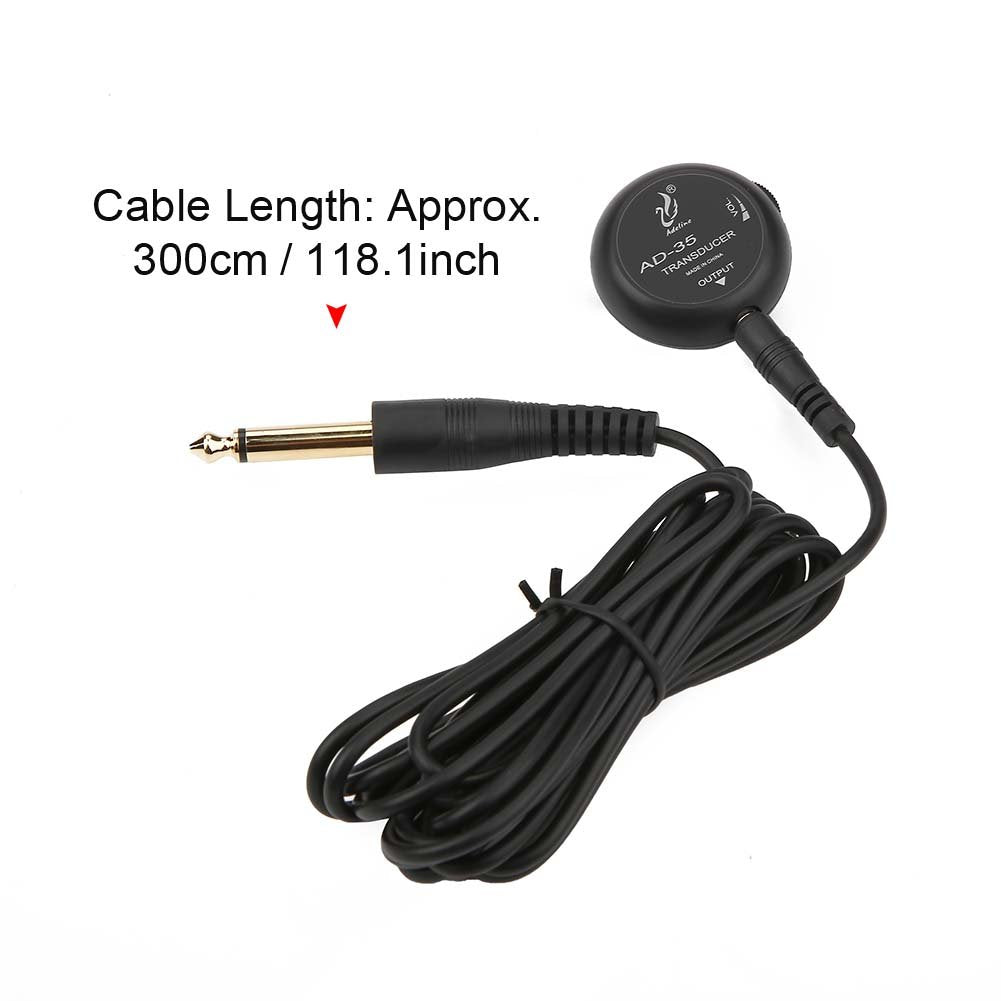 Mini Piezo Pickup, Contact Microphone Transducer For Acoustic Guitar Violin Ukelele