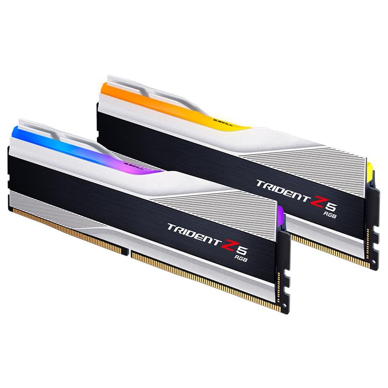 G.Skill 64Gb Ddr5 Trident Z5 Rgb 6000Mhz Cl30 1.40V Dual Channel Kit 2X 32Gb Silver