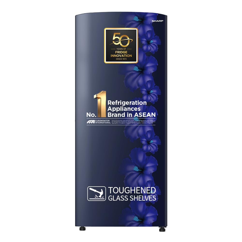 Sharp 187 L Direct Cool Single Door 2 Star Refrigerator | Glass Shelves | 2.25L Bottle Space | Japan 7 Shield Protection | 60 Mi