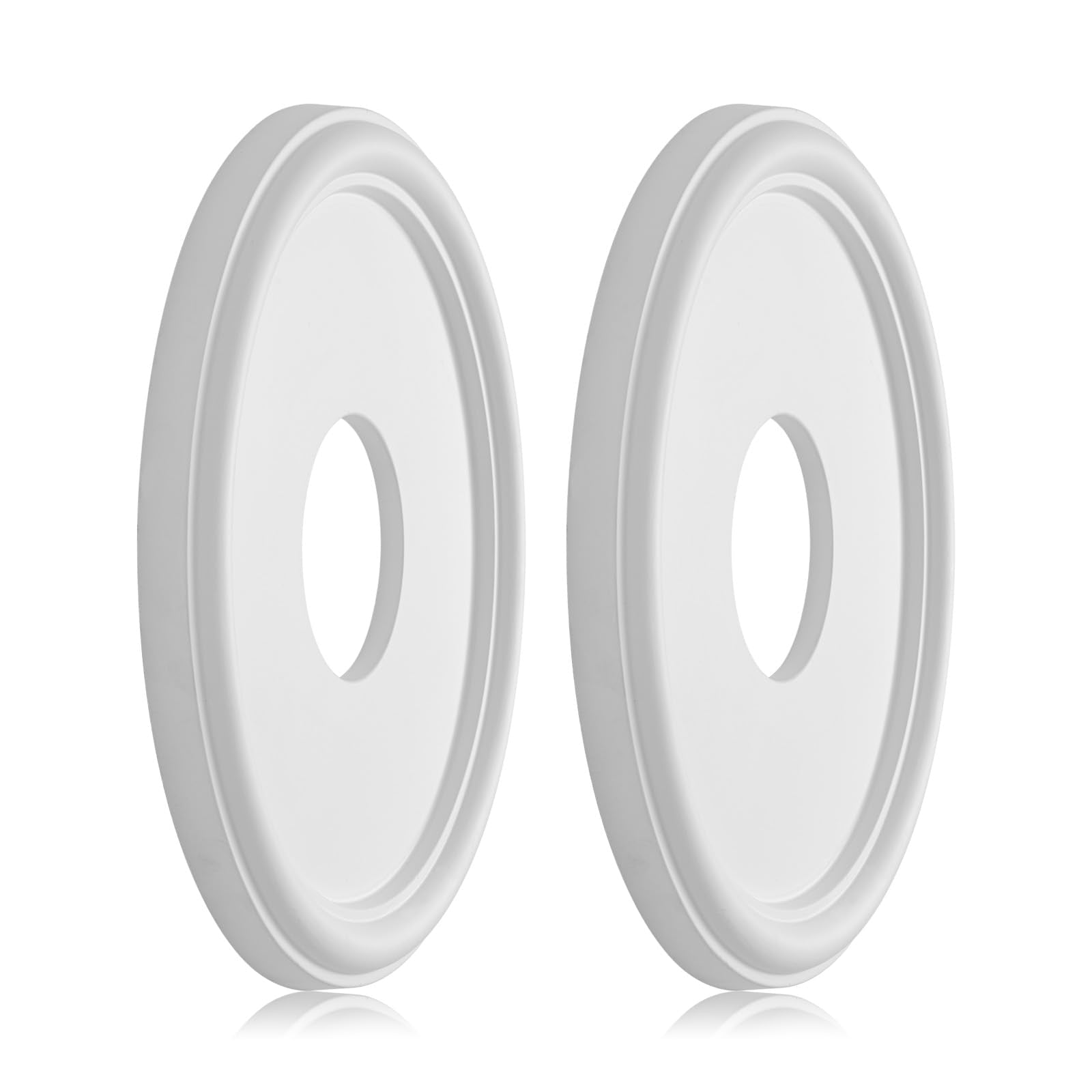 Eifhyt Molded Pu Ceiling Medallion For Light Fixtures And Ceiling Fans, 13.1''Od X 4''Id X 1''P (Fits Canopies Up To 10.25'') Wh