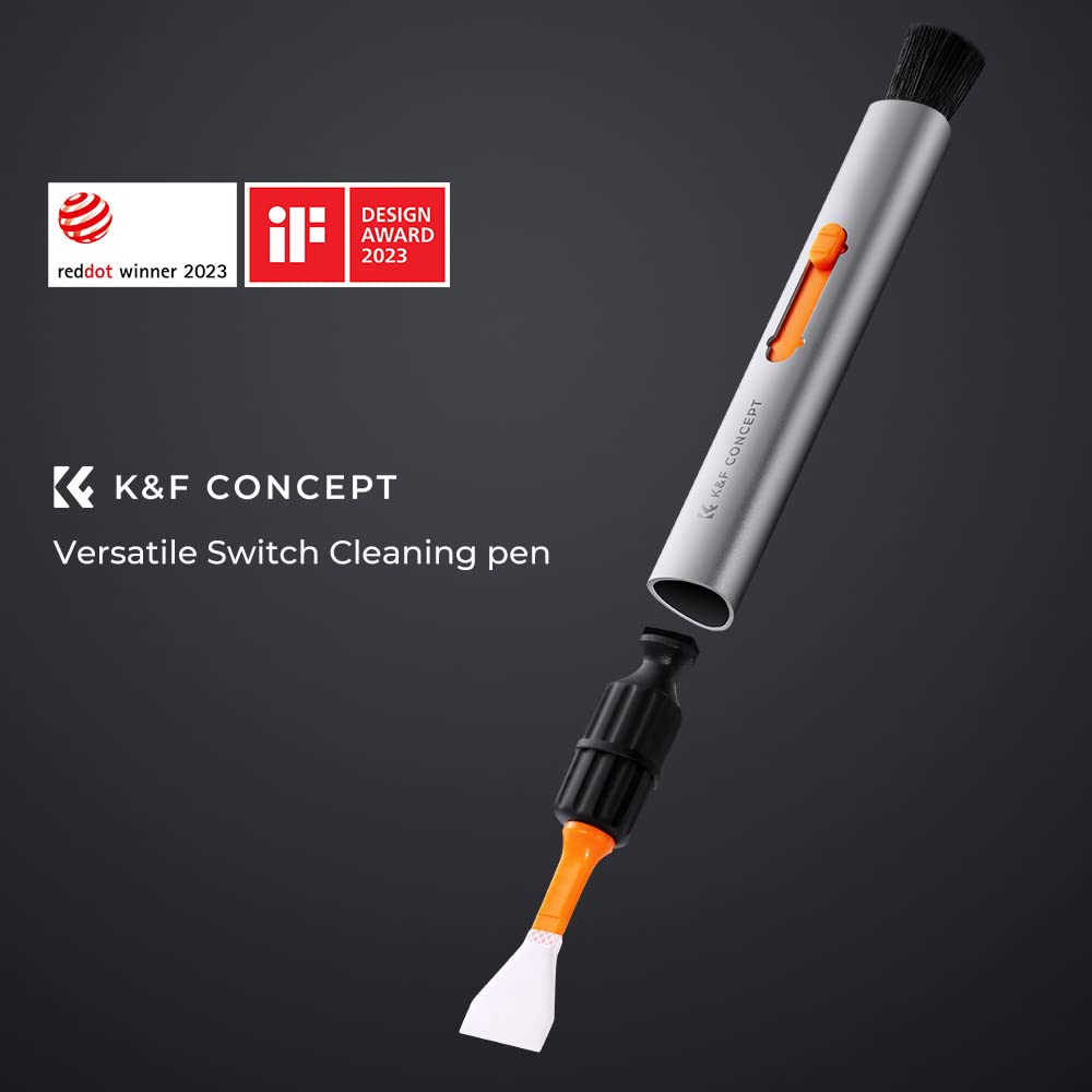 K&F Concept Lens Cleaning Pen For Full Frame Cmos & Ccd Sensors, Lens Cleaner Pen With 6* Full Frame Sensor Cleaning Rods For Ds