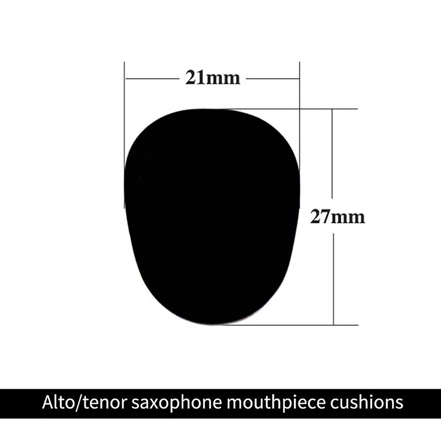 Alto/Tenor Saxophone Sax Mouthpiece Cushions Patches Pads,0.5Mm Black & White (16 Pcs)