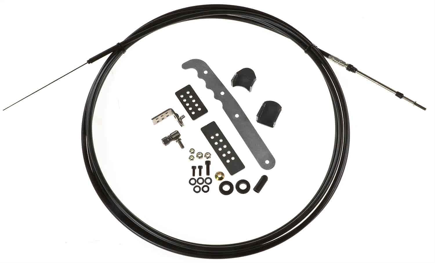 Jegs Parachute Release Cable Kit | Made In Usa | Includes 18.5' Cable, 9.8'' Handle, Quick Release Cable End, Hook Clip Cable Mo