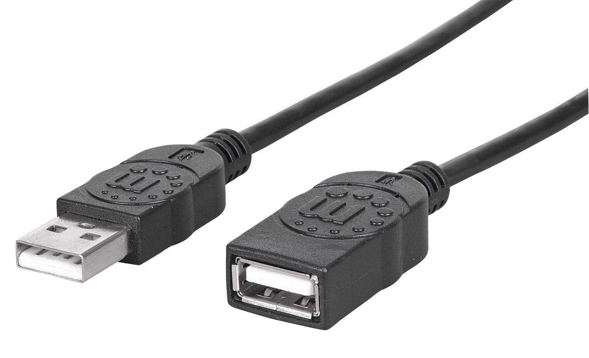 Manhattan 6 Feet Hi Speed Usb Device Cable A Male/A Female, Black (338653)