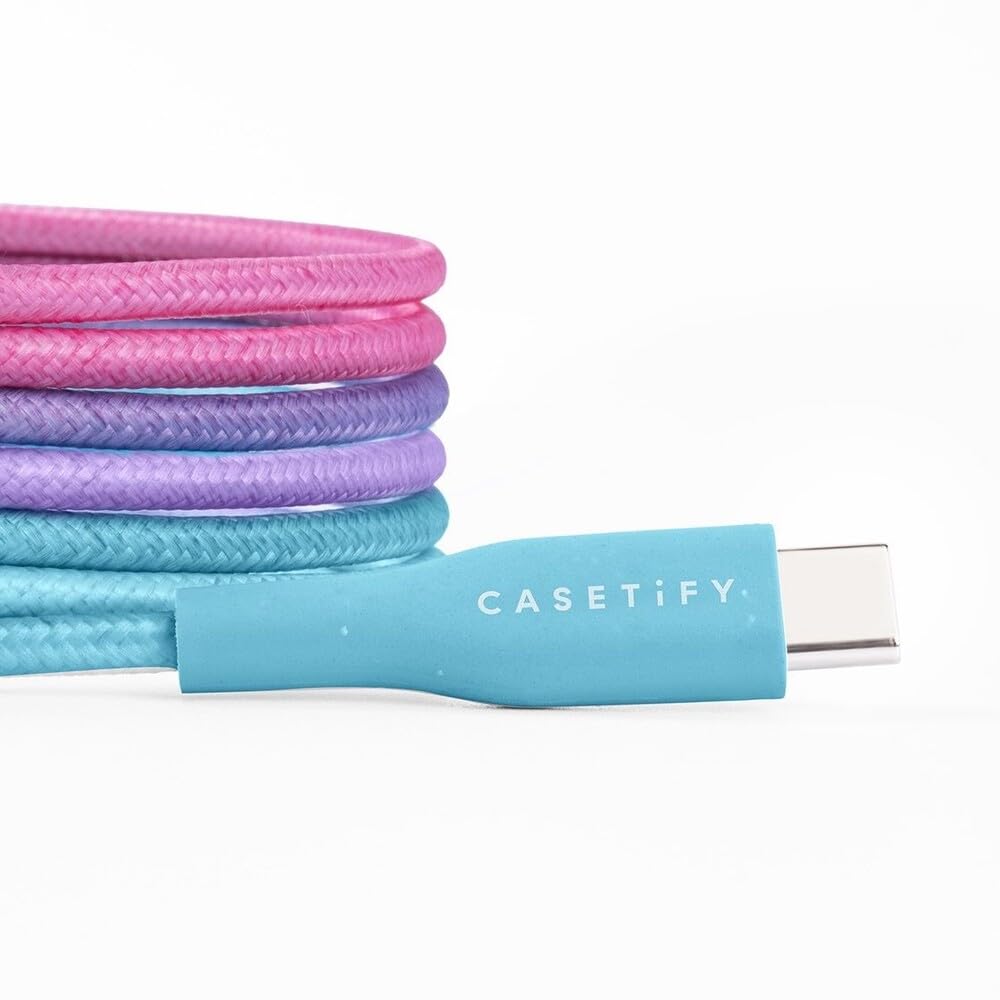 Casetify Powerthru Usb C To Usb C Cable (2M/6.6Ft)   Cotton Candy