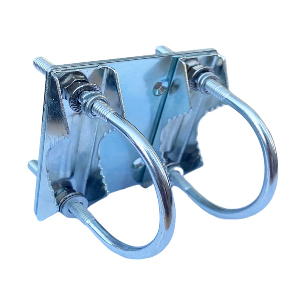 Fanrte U Bracket For Starlink Dish Pipe Adapter Mount Vertical Installation, Universal U Bolt Clamp Bracket Roof Mount Mast Pipe