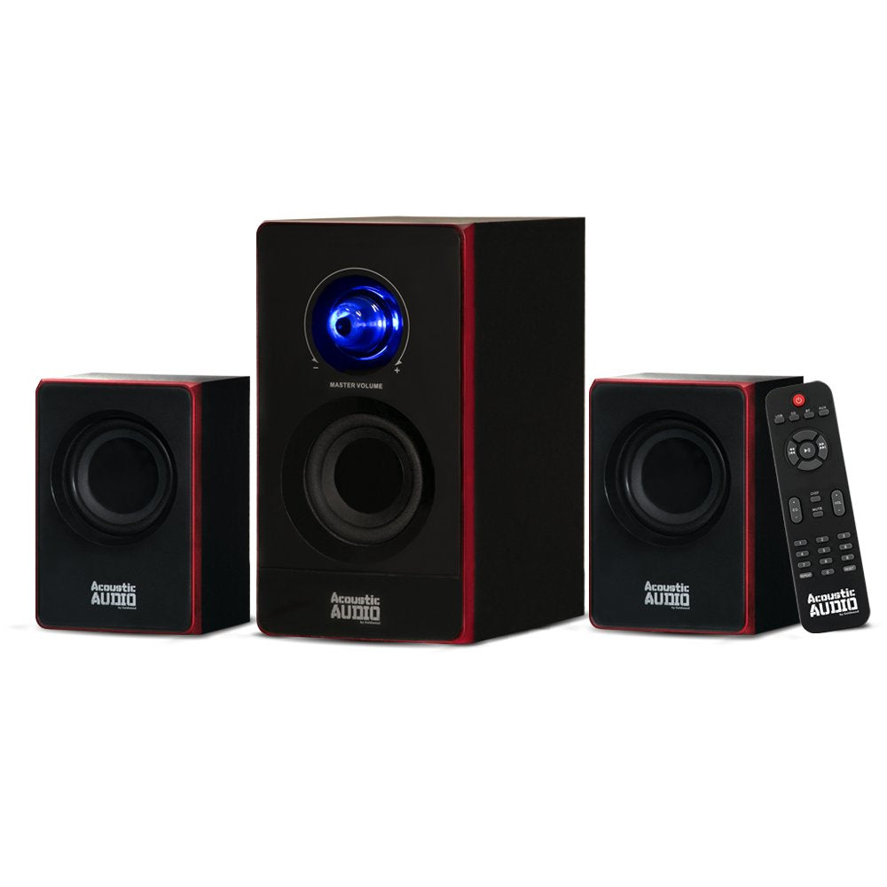 Acoustic Audio By Goldwood 2.1 Bluetooth Speaker System 2.1 Channel Home Theater Speaker System, Black (Aa2103)
