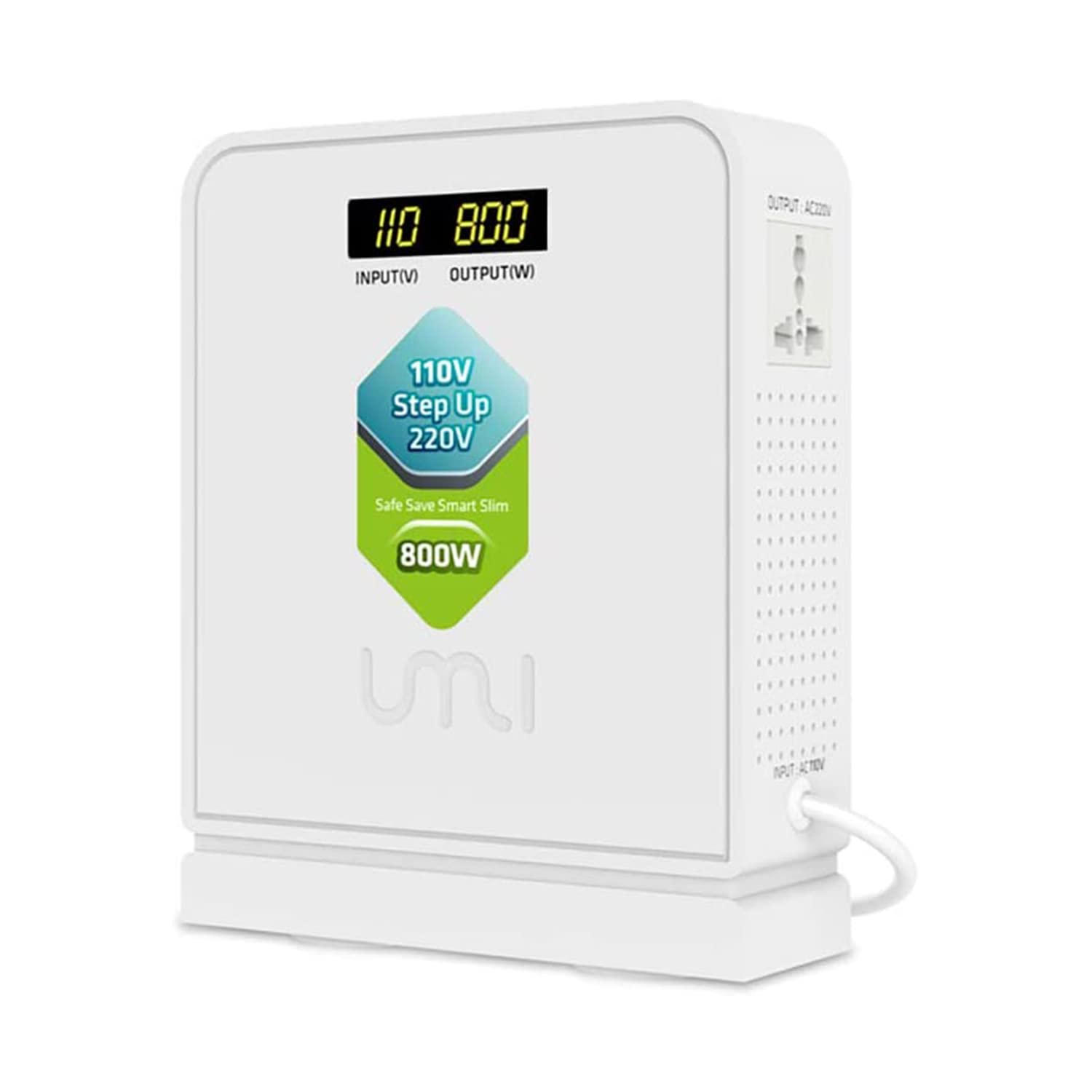 Umi Step Up 110V To 220V Voltage Converter 800W For Europe And Asia 220 240V Appliance Use In Us Canada Mexico   Power Transform
