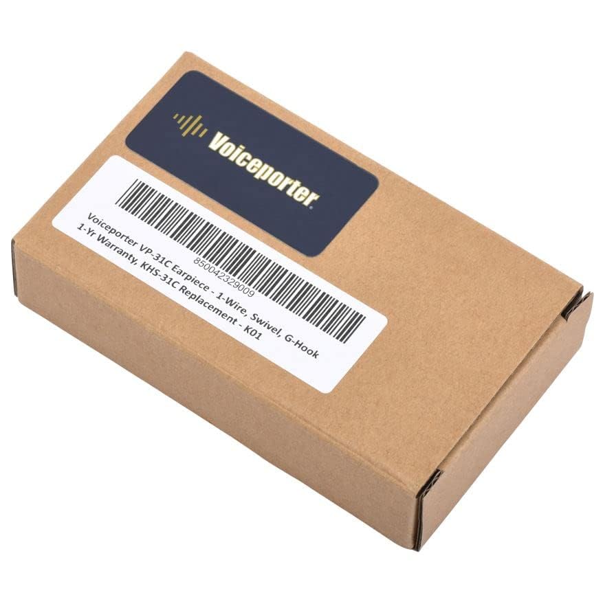 Voiceporter Vp 31C Earpiece   1 Wire, Swivel, G Hook, 1 Yr Warranty, Khs 31C Replacement   K01