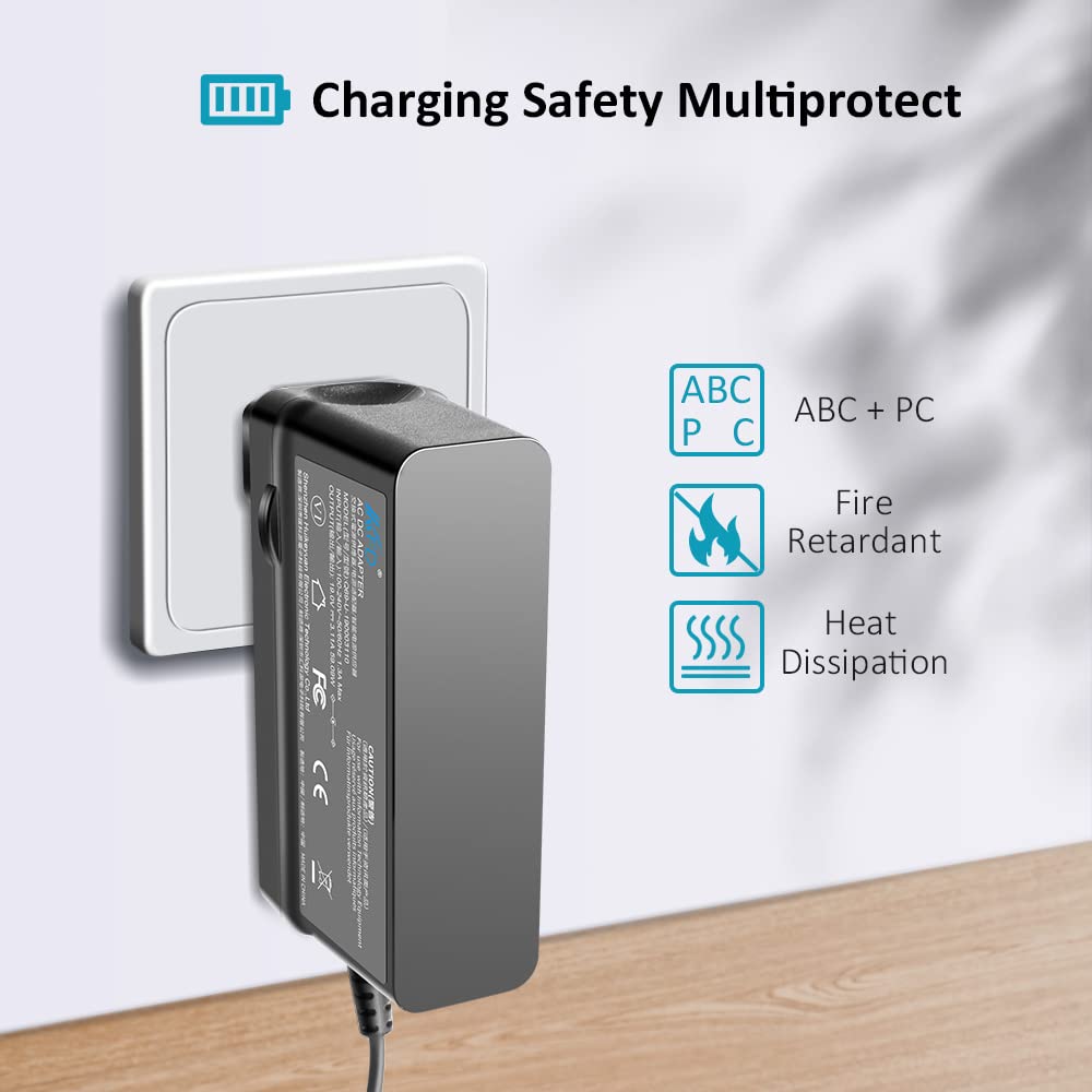 KFD 19V AC DC Adapter Compatible with Samsung Soundbars & SJ55W Monitor - Black Power Supply Charger Cord A5919-RDY