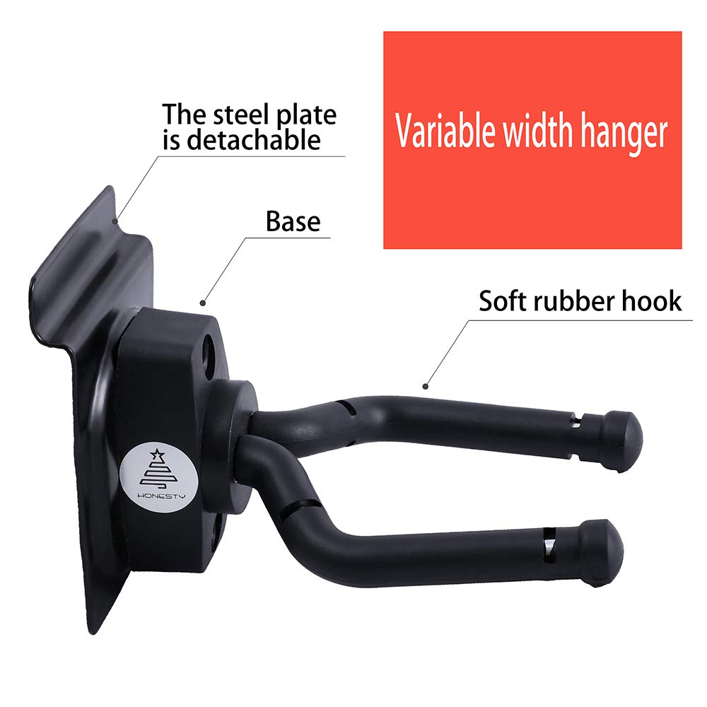 Honesty Guitar Display Hanger, 4 Pack,For Slatwall And Wall Hangers, Premium Guitar Hooks Perfectly Displayed In Music Retail St