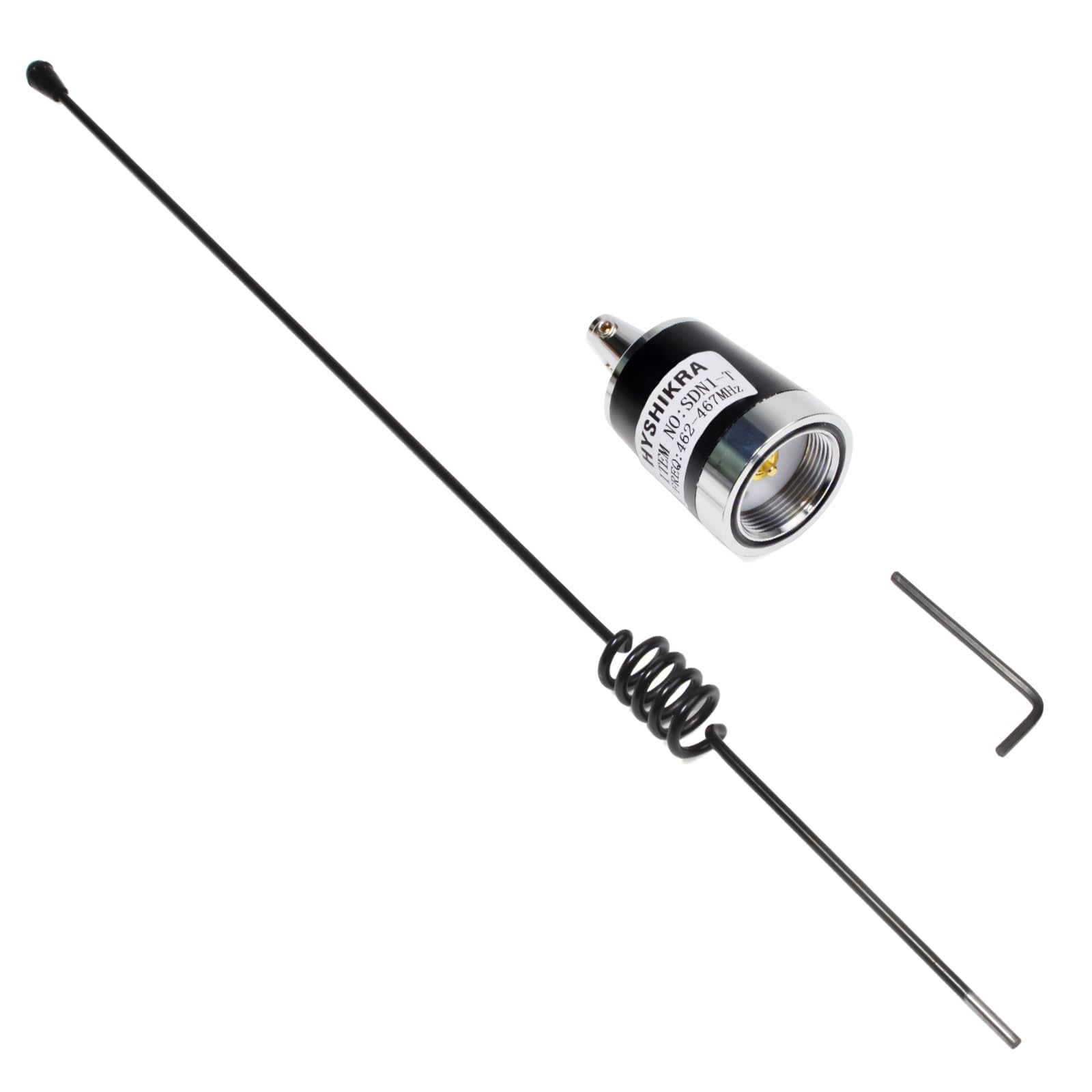 Hyshikra Gmrs Nmo Antenna, 462 467Mhz 17.7 In Uhf Whip Outdoor Mobile Antenna For Kenwood Yaesu Midland Icom Motorola Transceive