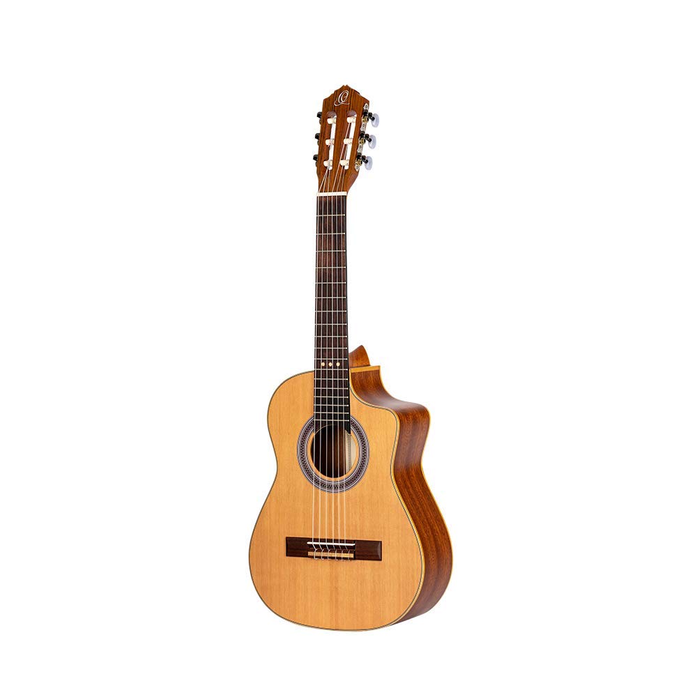 Ortega Guitars Requinto Series 6 String Acoustic Guitar, Right (Rqc25)