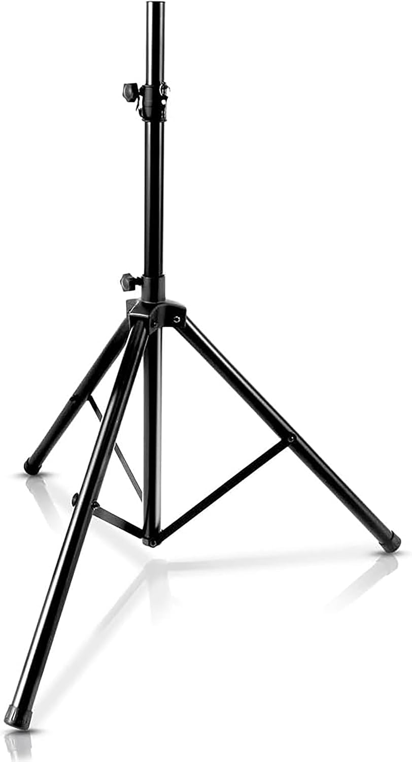 PYLE-PRO Universal Speaker Tripod Stand Mount - Black, Steel, 130 lb Load Capacity, 6 ft, PSTND25