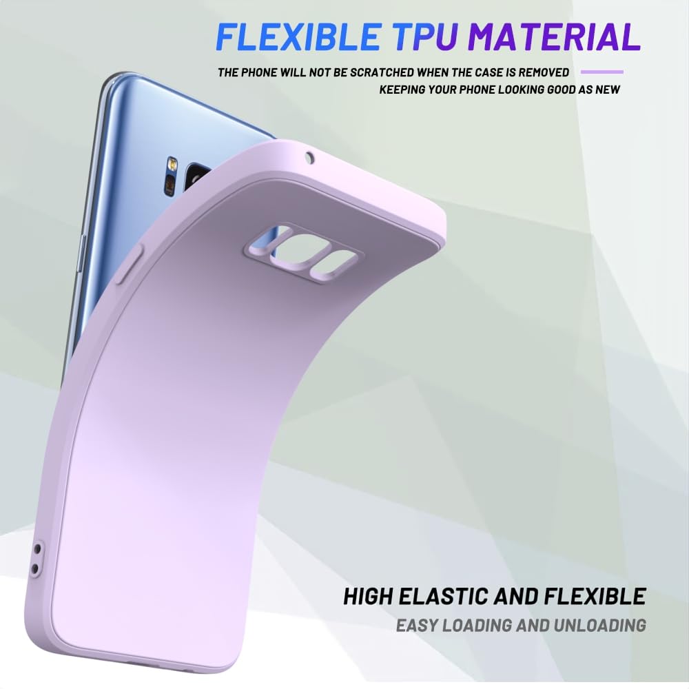Wogroo For Samsung Galaxy S8 Case Purple, Scratch Resistant With Soft Touch, Slim Thin Phone Cover For Samsung Galaxy S8