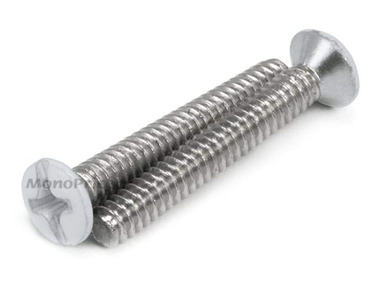 Monoprice Keystone Wall Plate   1 Port, Single Gang, Screws Included, White