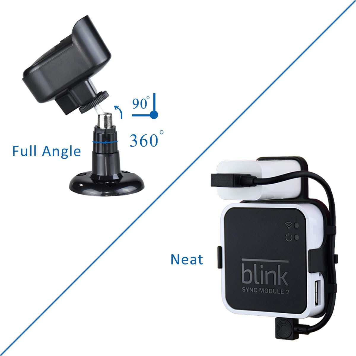 All New Blink Outdoor 4Th Gen Camera Mounting Brackets,2 Pack Weatherproof Protective Housing And 360 Degree Adjustable With Sync Module Wall Mount (Blink Camera Is Not Included)