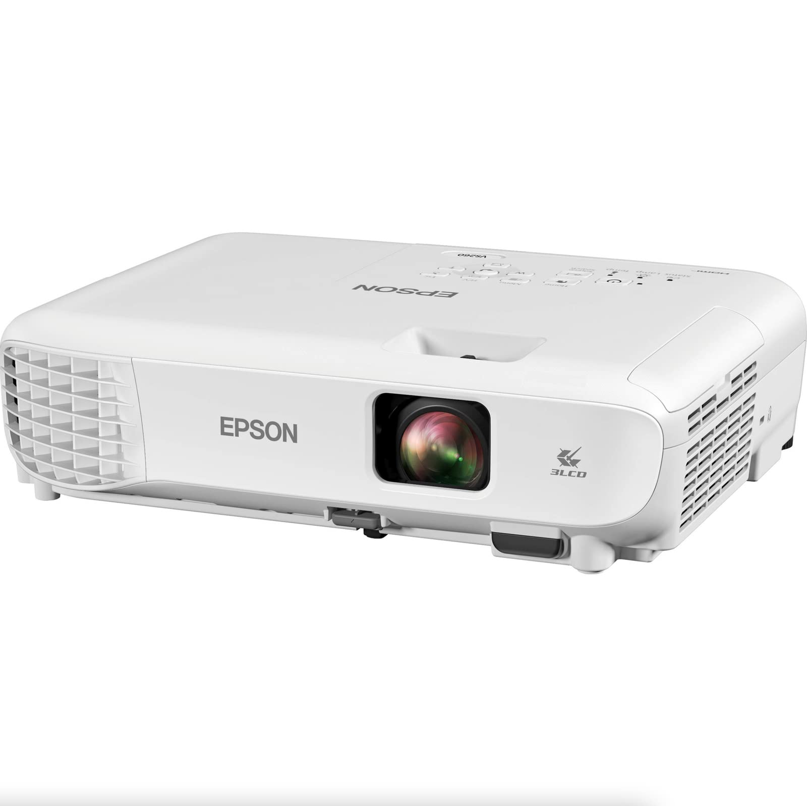 Epson Vs260 3 Chip 3Lcd Xga Projector, 3,300 Lumens Color Brightness, 3,300 Lumens White Brightness, Hdmi, Built In Speaker, 15,