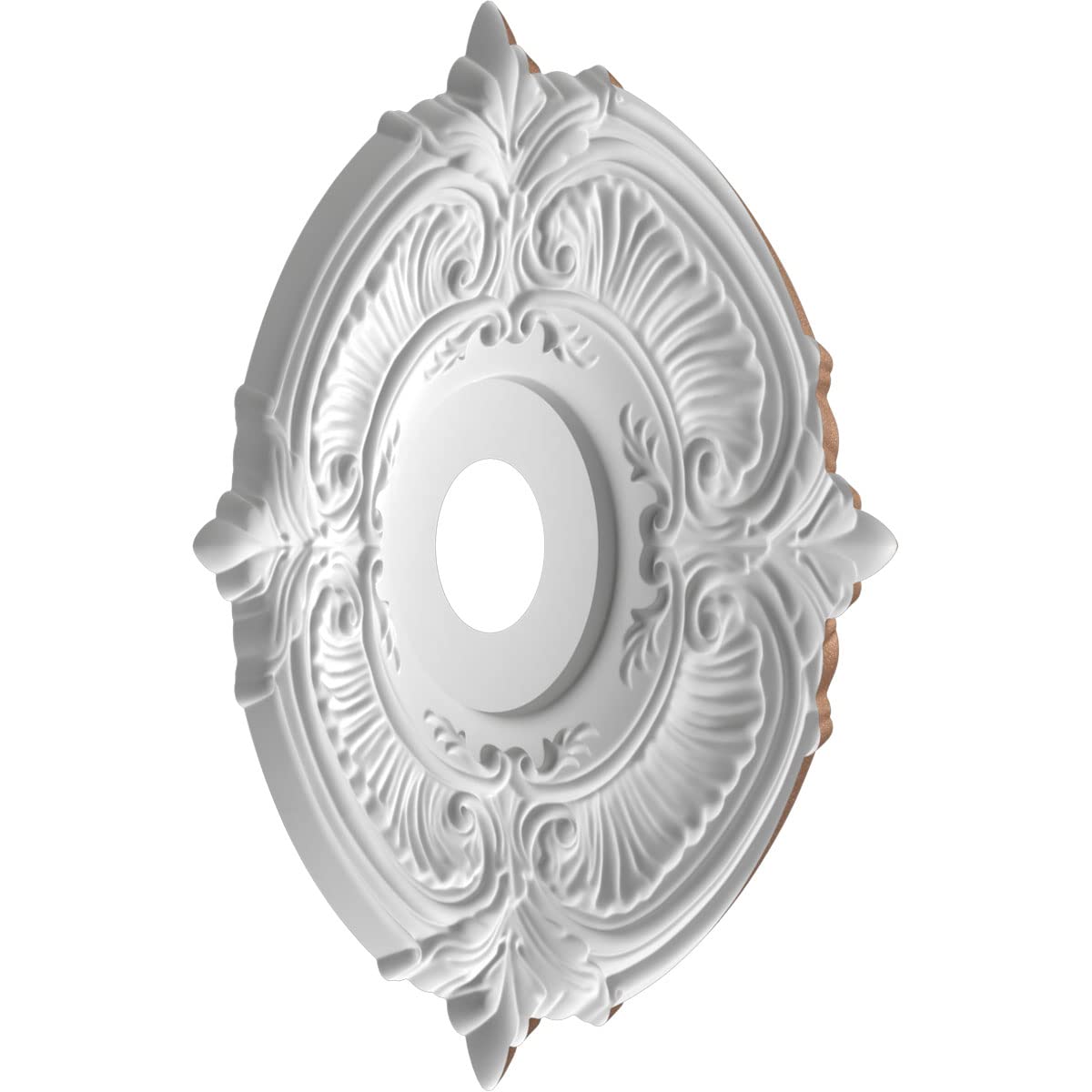 Ekena Millwork 19Od X 3 1/2Id X 1P Attica Thermoformed Pvc Ceiling Medallion (Fits Canopies Up To 6 3/4), Aged Copper