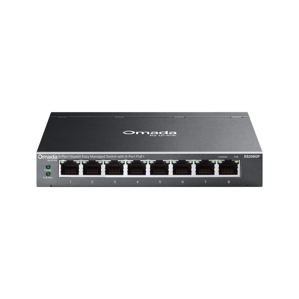 Omada 8-Port Gigabit Easy Managed Switch With 8-Port Poe+ Port: 8 Gigabit Poe+ P