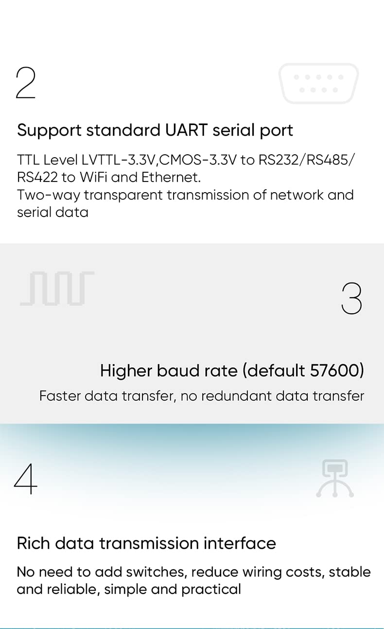 Vonets Industrial Dual Band 2.4Ghz/5Ghz Wifi Serial Port Server/Wifi Bridge Wireless Repeater Mini Router, Wifi Signal Extender