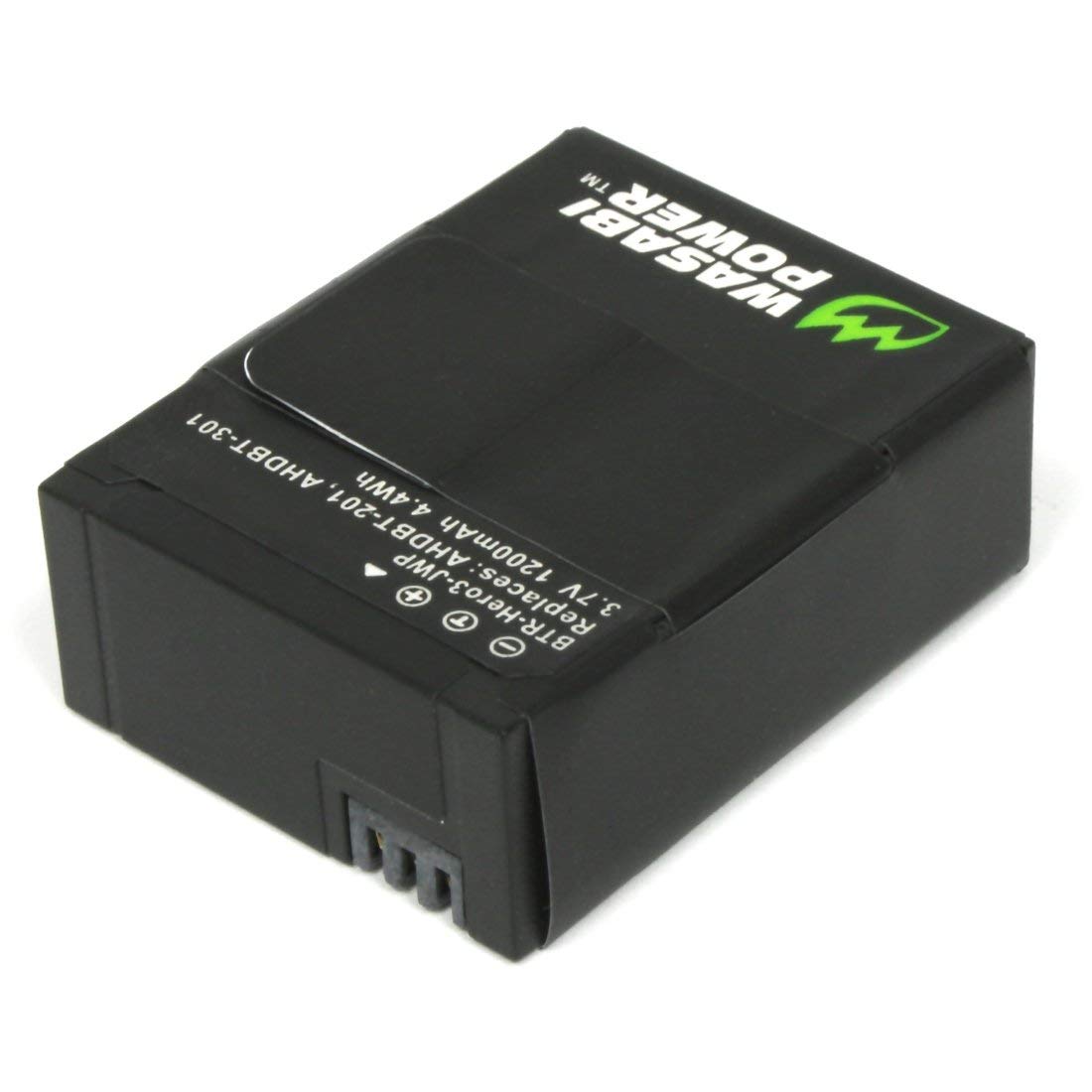 Wasabi Power Battery For Gopro Hero3, Hero3+ And Gopro Ahdbt-201, Ahdbt-301, Ahdbt-302 (1200Mah, 2-Pack)
