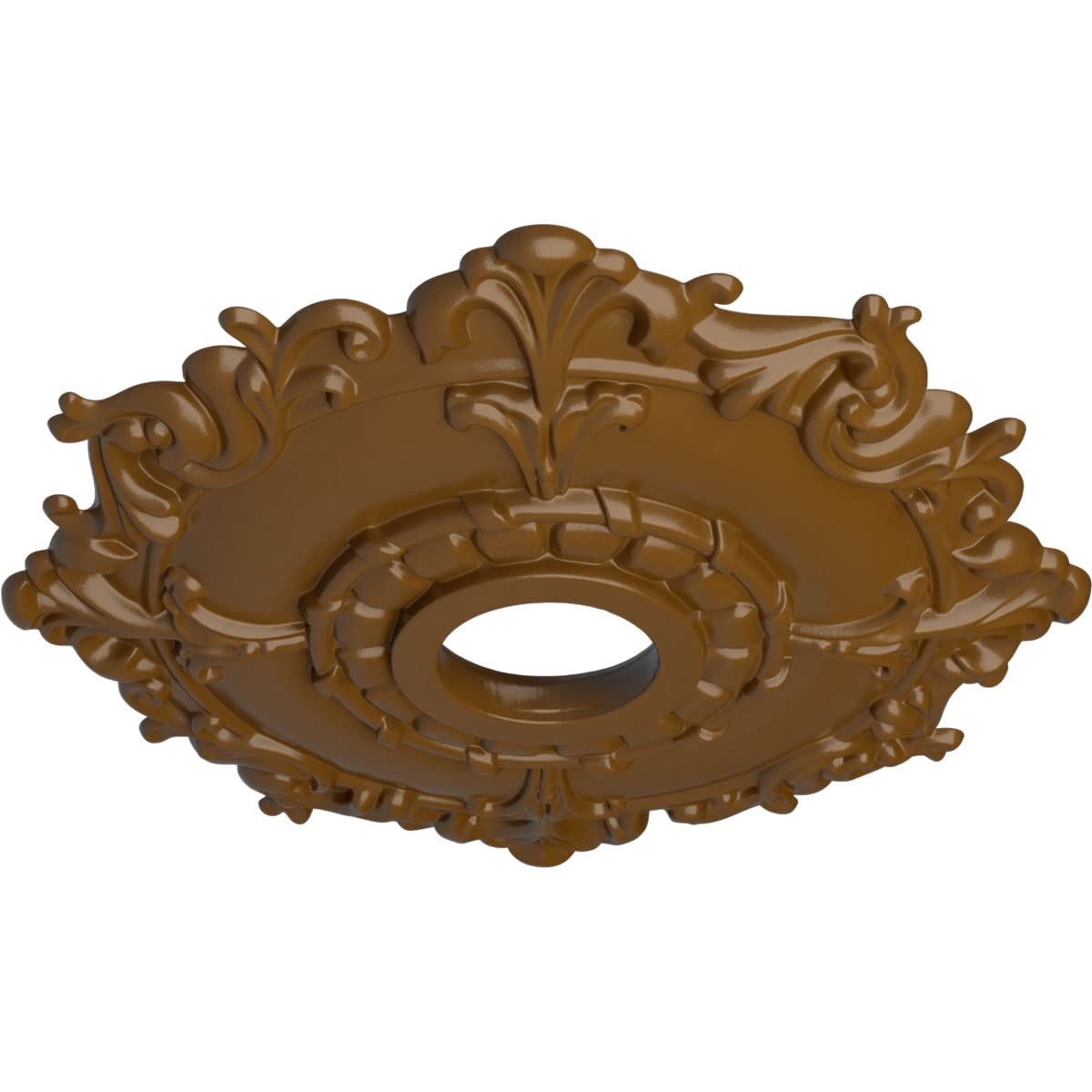 Ekena Millwork Cm18Rlstf Riley Ceiling Medallion, Smokey Topaz
