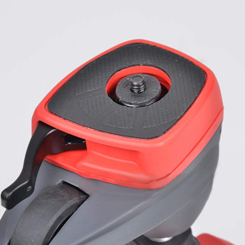 Acouto For Quick Release Plate Mini Aluminium Alloy Camera Round Quick Release Plate Head 1/4 Inch Screw For Compact Action Tripod Mounts Clamps Red Replacement