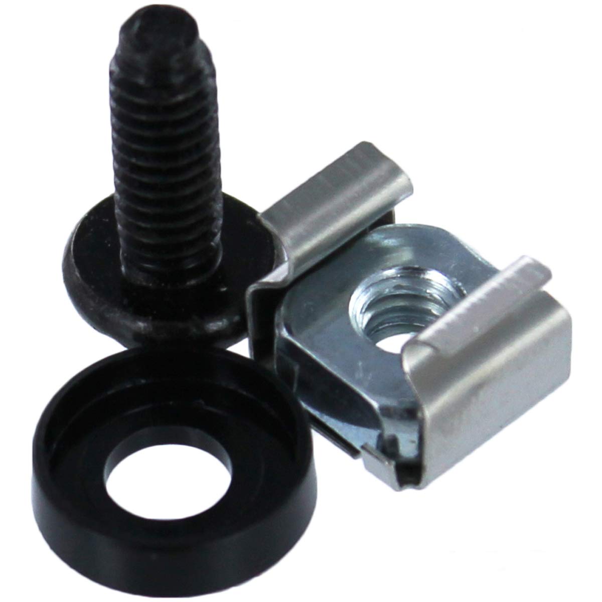 Navepoint M5 Cage Nuts And Screws For Server Shelves Cabinets   100 Pk Rack Mount