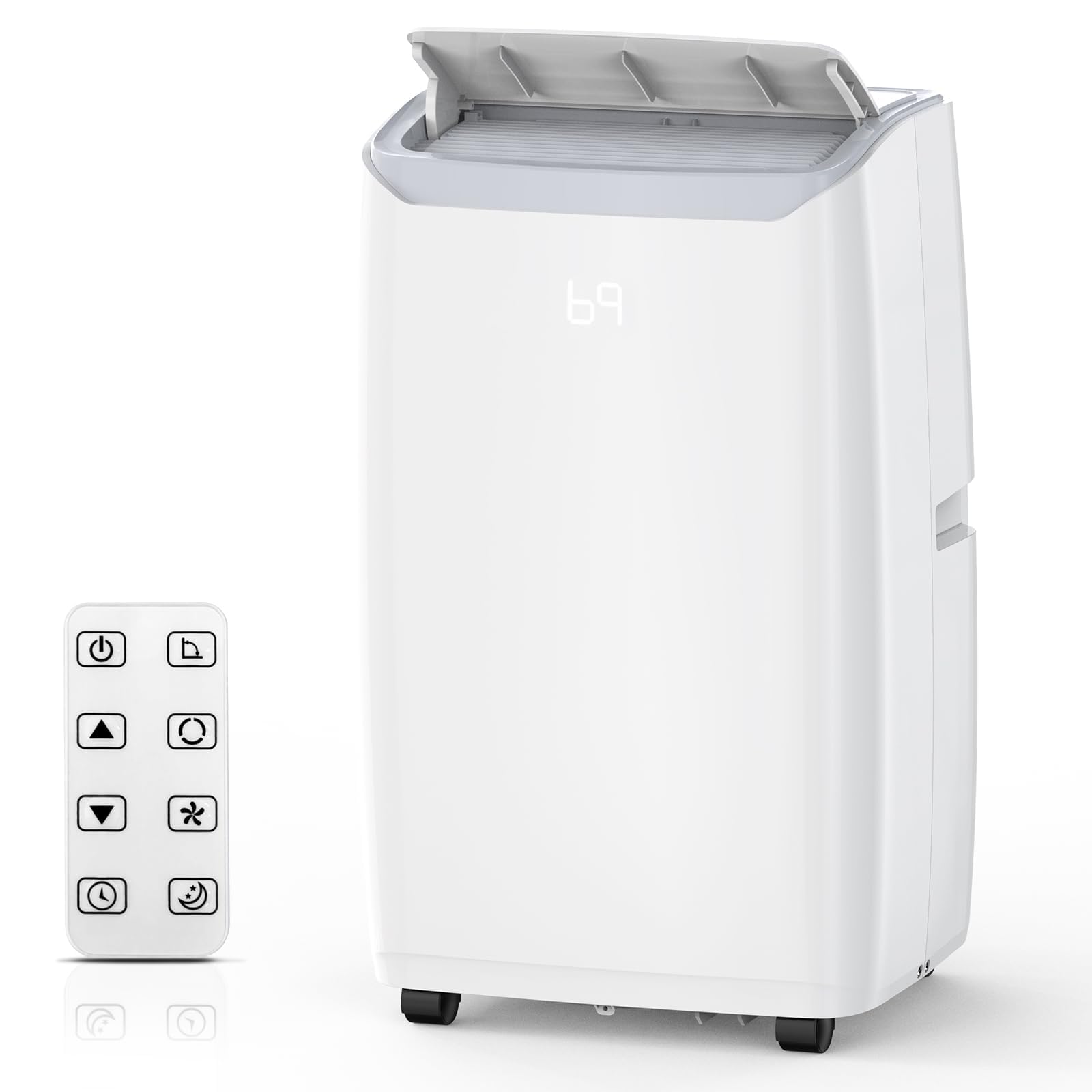 3-in-1 Portable Air Conditioner - 14000 BTUs, Cools Rooms up to 750 Sq.Ft., Dehumidifier & Fan Modes, Remote Control, Quiet Oper