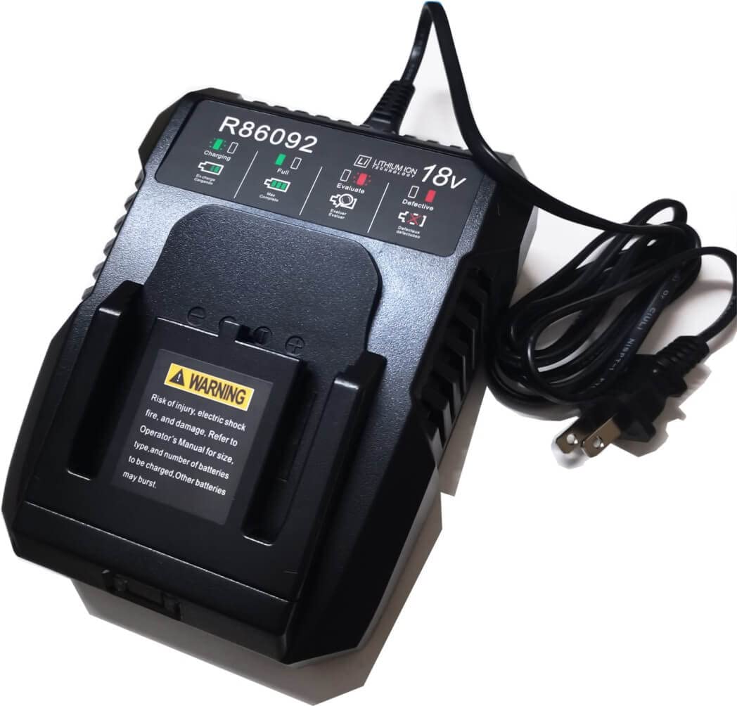 Anoitd 18 Volt Dual Chemistry Battery Charger R86091 R86092 Replacement For Ridgid 18V Nicad Or Lithium Ion Battery R840085, R84