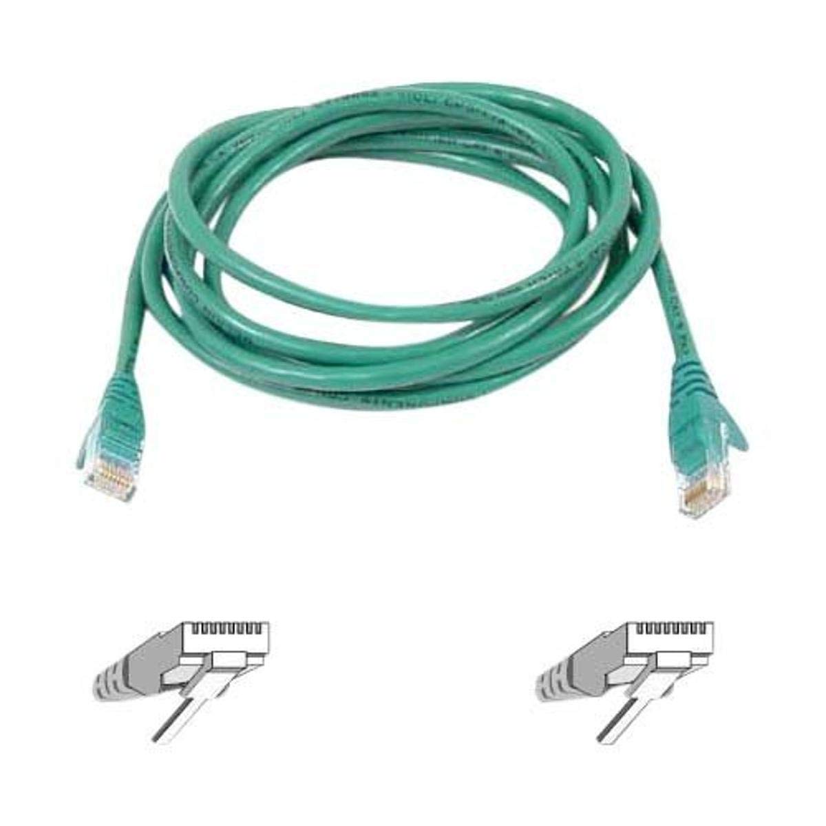 Belkin A3L980 03 Grn S 3 Feet 4Pr Rj45 M/M Cat6 Snagless Patch Cable (Green)