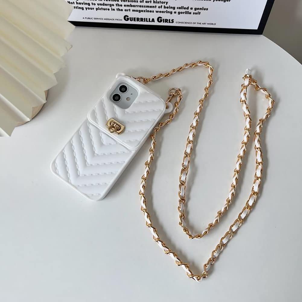 Yatchen For Iphone 12/12 Pro Wallet Case ,Crossbody Phone Case With Lanyard Strap Cute Purse Case Flip Credit Card Holder Soft S