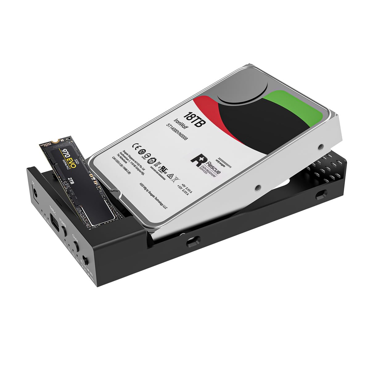 Maiwo M.2 Nvme+2.5 3.5 Inch Sata Ssd/Hdd Offline Clone Enclosure, Nvme Cloner Dock With Uasp Max 10Gbps,22Tb Capacity Expansion,Automatically Sleep