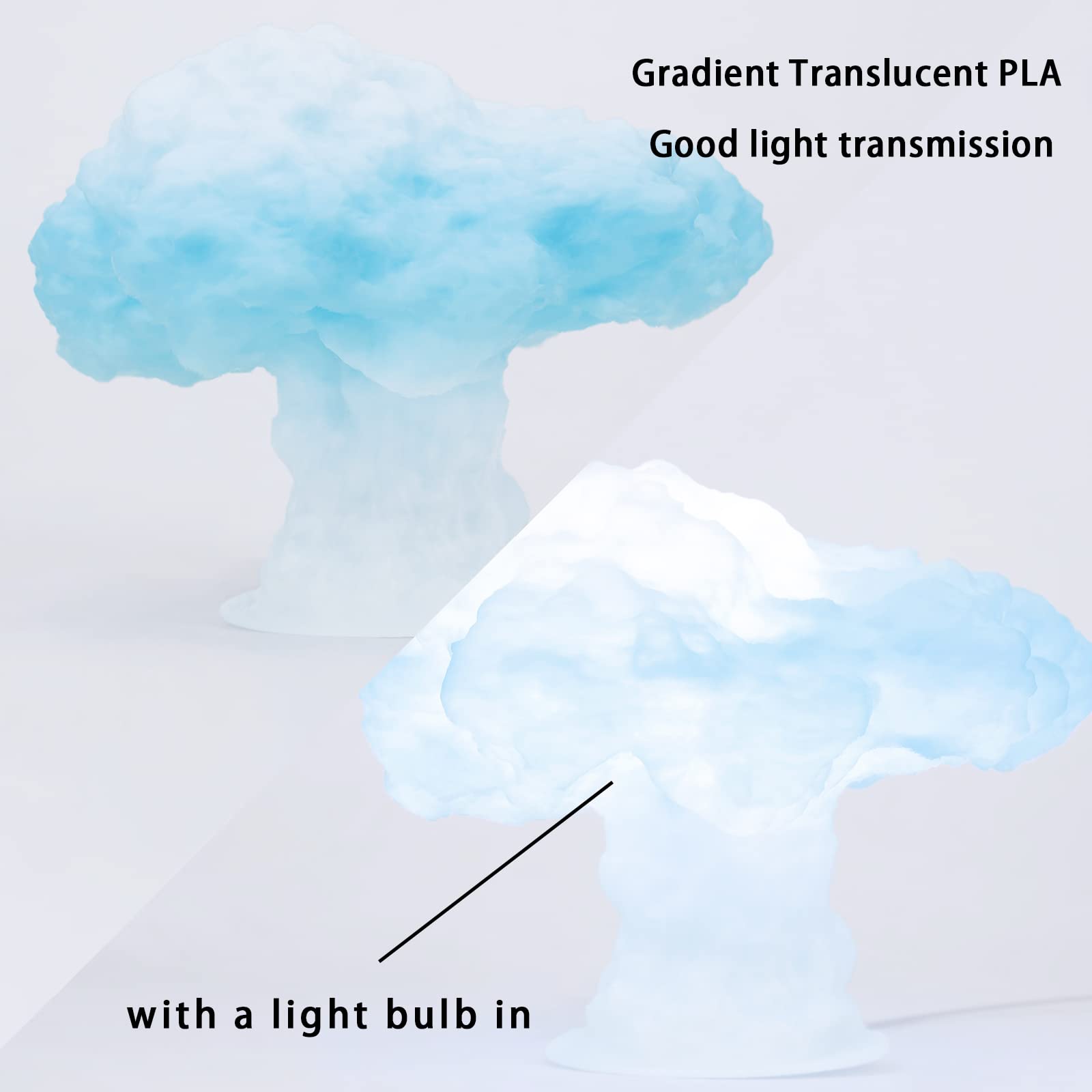 Ziro 3D Printer Filament,Translucent Pla Filament 175Mm,Multicolor Rainbow Pla Filament,1Kg22Lb,Season Series   Winter