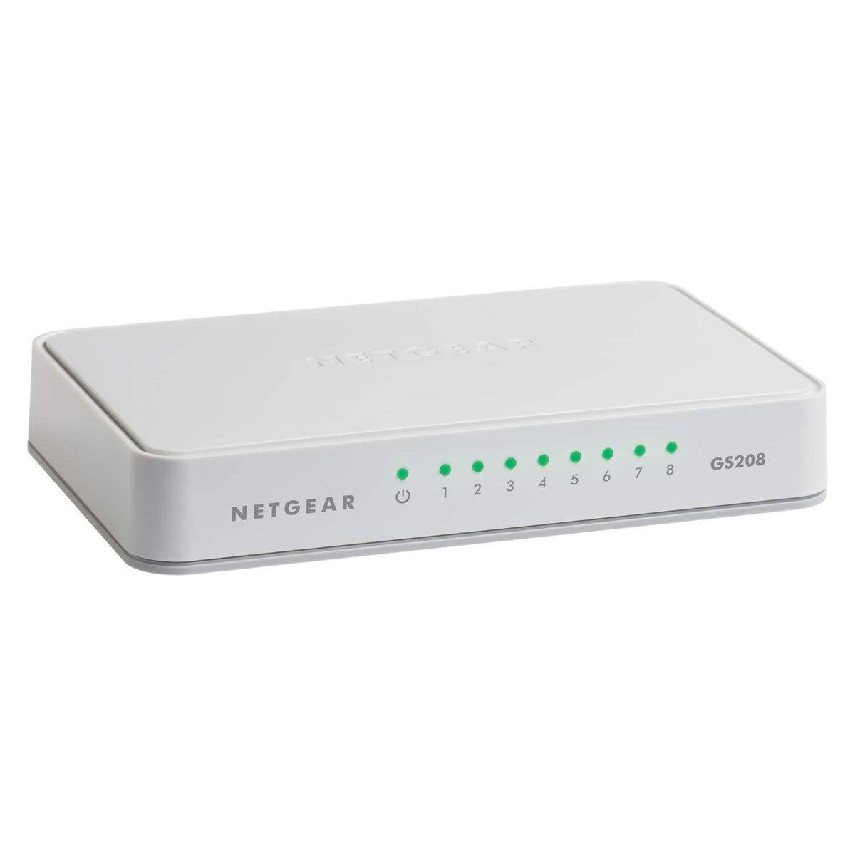 Netgear 8 Port Gigabit Ethernet Unmanaged Switch (Gs208)   Desktop, Ethernet Splitter, Silent Operation, Plug And Play