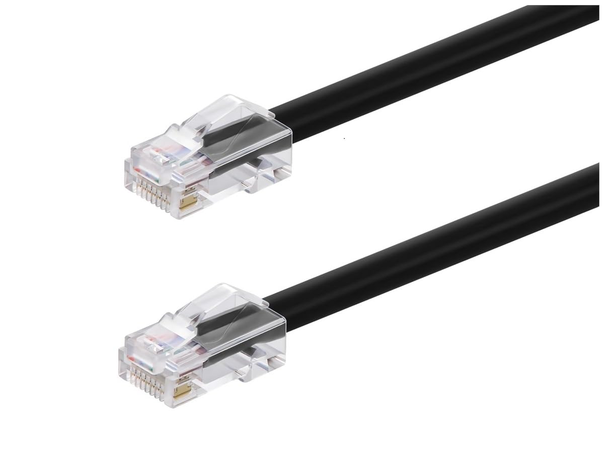 Monoprice Cat6A 2Ft Black Patch Cable, 26Awg, 10G, Bare Copper Conductor, Gold P