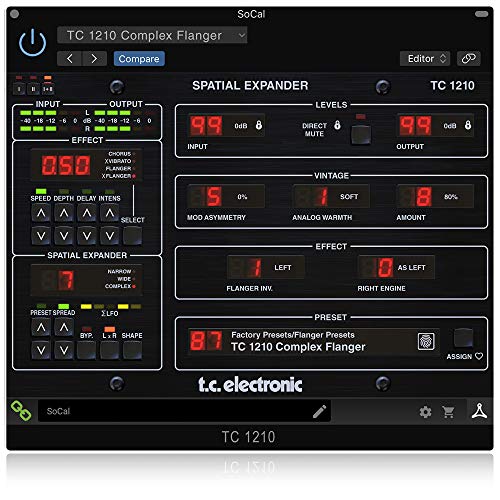 Tc Electronic Tc1210-Dt Unique Spatial Expander Plug-In With Optional Hardware Controller And Signature Presets