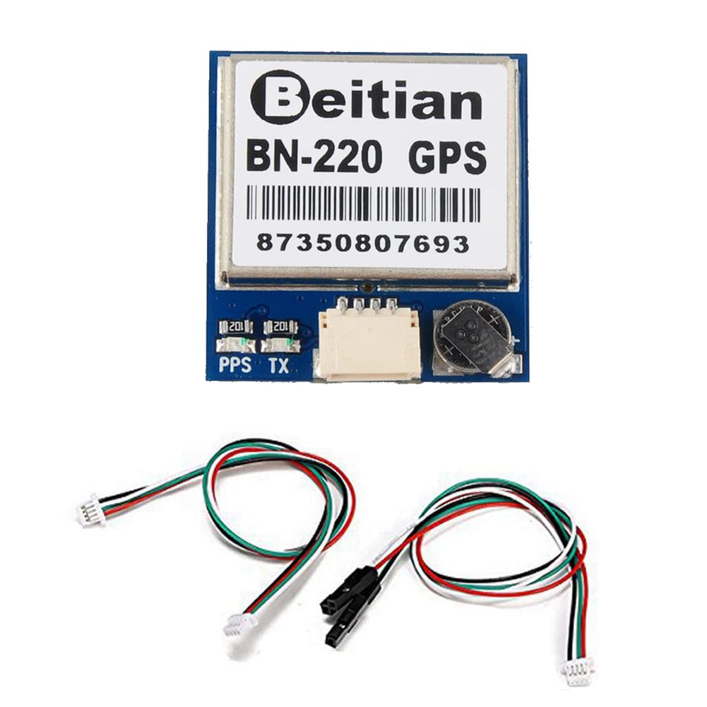 Geekstory BN-220 Dual GPS Glonass Module Navigation TTL Level 9600bps + GPS Passive Antenna for Arduino Raspberry Pi Pixhawk F3 CC3D Betaflight F4 Flight Control